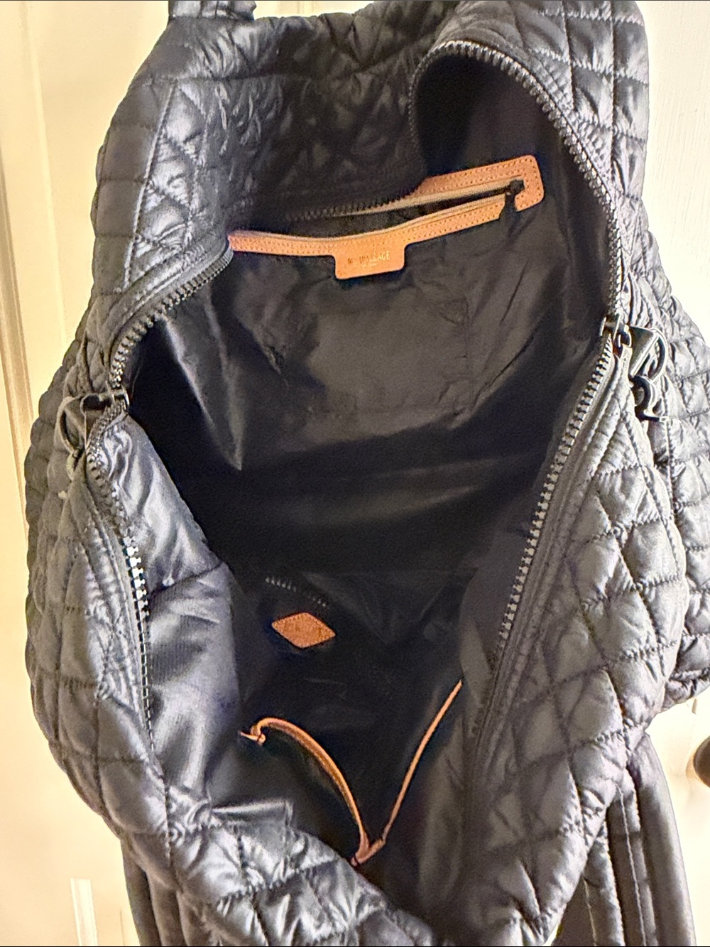 MZ Wallace Quilted Black Travel Weekender - Picture 8 of 13